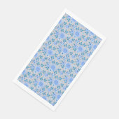 Blumenmuster.06.FR. Lbluex4. Offwhite BG Serviette (Ecke)