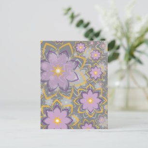 Blumenmuster 10 feiertagspostkarte