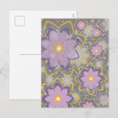 Blumenmuster 10 feiertagspostkarte (Vorne/Hinten)