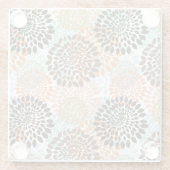 Blumenmuster 10 glasuntersetzer (Rückseite)