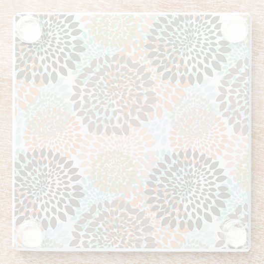 Blumenmuster 10 glasuntersetzer (Rückseite)