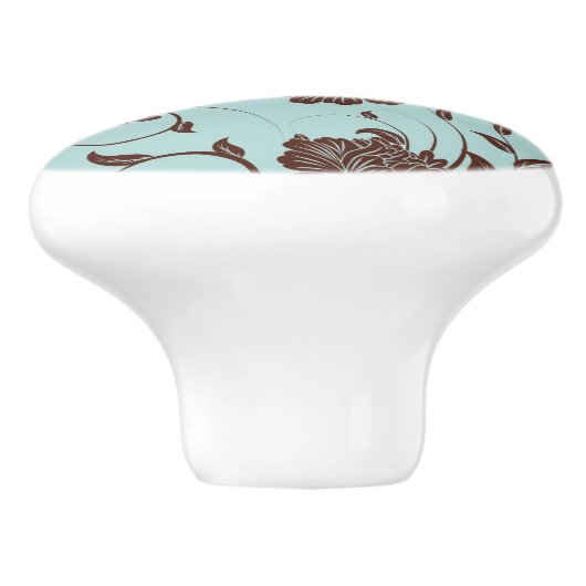 Blumenmuster 10 keramikknauf (Seitenansicht)