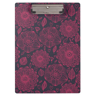 Blumenmuster 10 klemmbrett