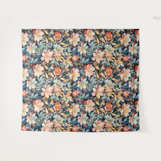 Blumenmuster 10 Tapestry Wandteppich (Vorderseite (Horizontal))