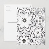 Blumenmuster 11 feiertagspostkarte (Vorne/Hinten)