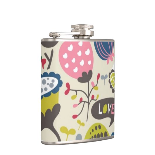 Blumenmuster 11 flachmann (Rechts)