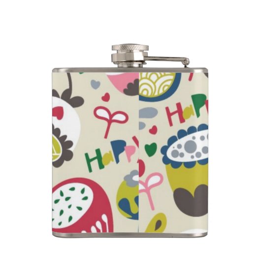 Blumenmuster 11 flachmann (Rückseite)