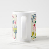 Blumenmuster 11 Jumbo-Tasse (Rückseite)
