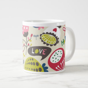Blumenmuster 11 Jumbo-Tasse