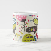 Blumenmuster 11 Jumbo-Tasse (Vorderseite)