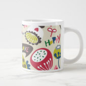 Blumenmuster 11 Jumbo-Tasse (Rechts)
