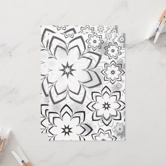 Blumenmuster 11 karte (Vorderseite/Rückseite Beispiel)