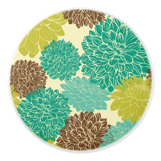 Blumenmuster 11 keramikknauf (Vorderseite)