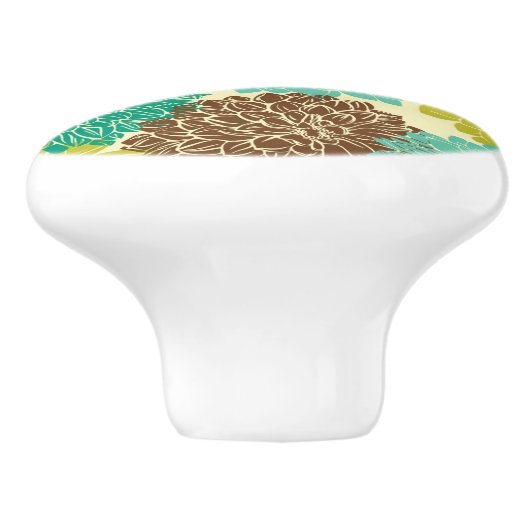 Blumenmuster 11 keramikknauf (Seitenansicht)