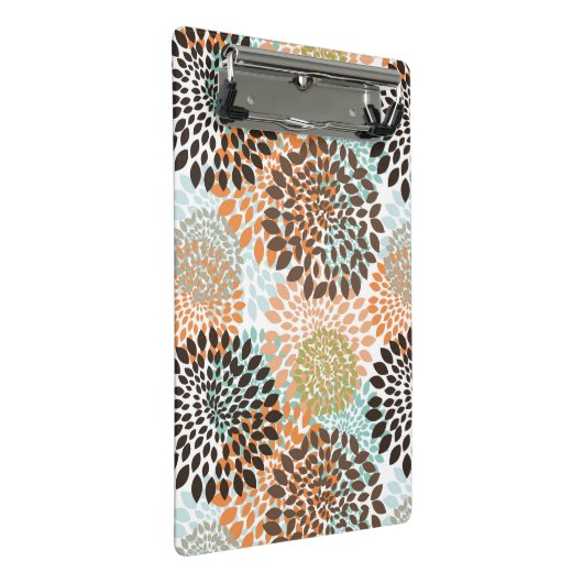 Blumenmuster 11 mini klemmbrett (Schrägansicht)