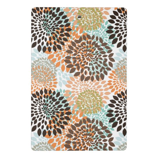 Blumenmuster 11 mini klemmbrett (Rückseite)