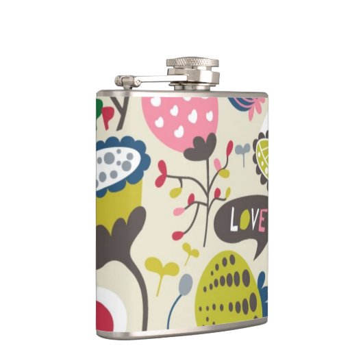 Blumenmuster 12 flachmann (Rechts)