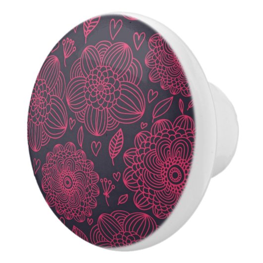 Blumenmuster 12 keramikknauf (Rechts)