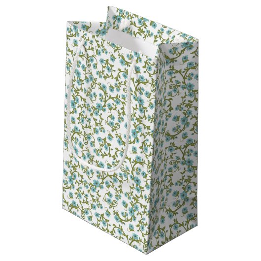 Blumenmuster 12 kleine geschenktüte (Rückseite Schrägansicht)