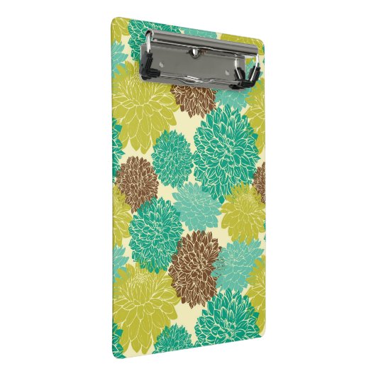 Blumenmuster 12 mini klemmbrett (Schrägansicht)