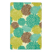 Blumenmuster 12 mini klemmbrett (Rückseite)