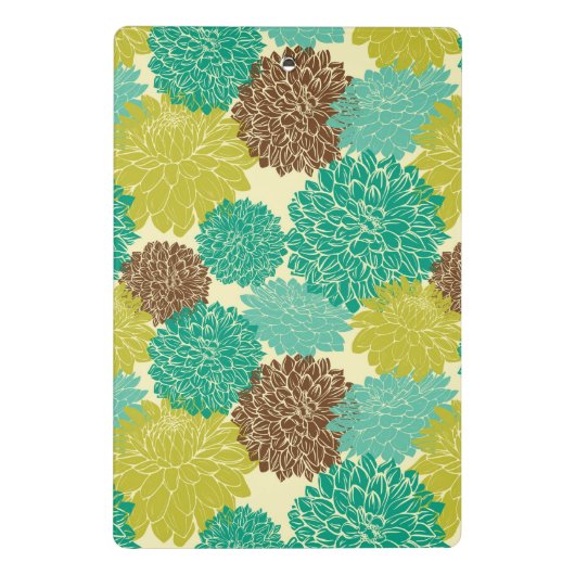 Blumenmuster 12 mini klemmbrett (Rückseite)