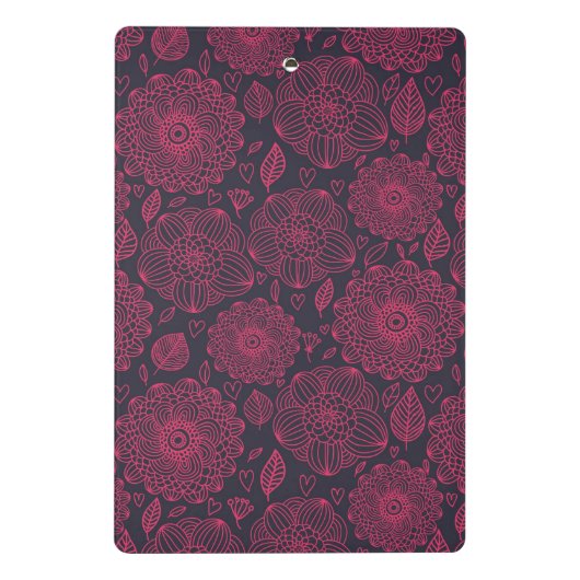 Blumenmuster 13 mini klemmbrett (Rückseite)