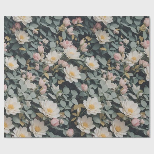 Blumenmuster 13 | Schleifpapier Geschenkpapier (Flach)