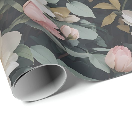 Blumenmuster 13 | Schleifpapier Geschenkpapier (Rolleneckpunkt)