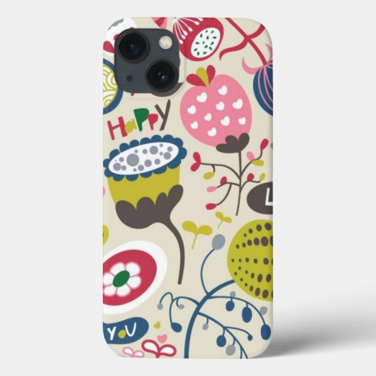 Blumenmuster 14 Case-Mate iPhone hülle (Rückseite)
