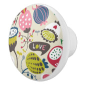 Blumenmuster 14 keramikknauf (Rechts)