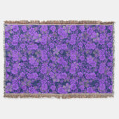 Blumenmuster 15.Lila.b DBlue BG Decke (Vorderseite)