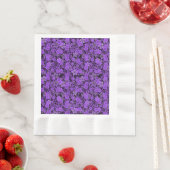 Blumenmuster 15.Lila.b Schwarze BG Serviette (Beispiel)
