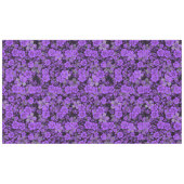 Blumenmuster 15.Lila.b Schwarze BG Tischdecke (Vorderseite (Horizontal))