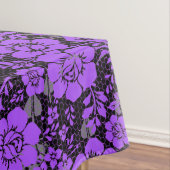 Blumenmuster 15.Lila.b Schwarze BG Tischdecke (Beispiel)