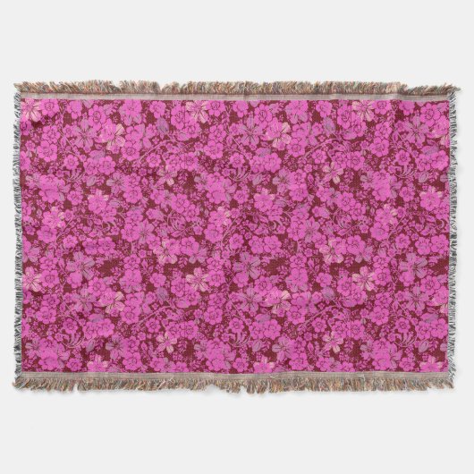 Blumenmuster 15.Rosa DRed BG Decke (Vorderseite)