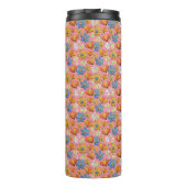 Blumenmuster 16oz Thermobecher mit Namen Thermosbecher (Rückseite)