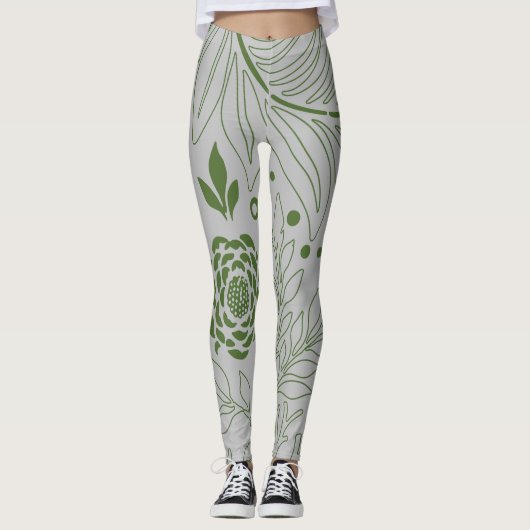 Blumenmuster 17 leggings (Vorderseite)
