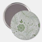 Blumenmuster 17 magnet (Vorderseite/Rückseite)