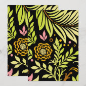 Blumenmuster 18 dankeskarte (Vorne/Hinten)