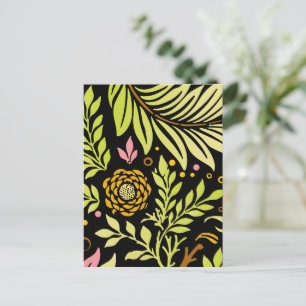 Blumenmuster 18 feiertagspostkarte