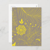 Blumenmuster 18 feiertagspostkarte (Vorne/Hinten)