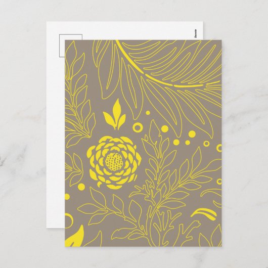 Blumenmuster 18 feiertagspostkarte (Vorne/Hinten)