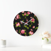 Blumenmuster 18 große wanduhr (Zuhause)