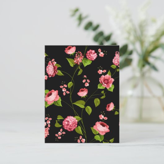 Blumenmuster 18 postkarte (Stehend Vorderseite)