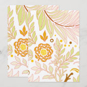 Blumenmuster 19 dankeskarte (Vorne/Hinten)