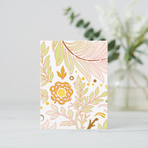 Blumenmuster 19 feiertagspostkarte