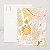 Blumenmuster 19 feiertagspostkarte (Vorne/Hinten)