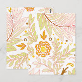 Blumenmuster 19 postkarte (Vorne/Hinten)