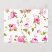 Blumenmuster 19 postkarte (Rückseite)